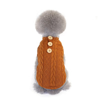 HKM-707603 Woolen Cotton Vest for Small Dogs and Cats - Cozy Autumn/Winter Sweater in Gray, Brown, and Red