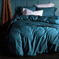 HKM-707667 White Cotton Bed Sheet Set - Four-Piece, Simple Design for Double Bed (220x240 cm, 200x230 cm, 150x200 cm)