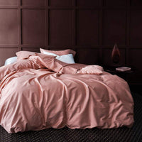 HKM-707667 White Cotton Bed Sheet Set - Four-Piece, Simple Design for Double Bed (220x240 cm, 200x230 cm, 150x200 cm)