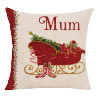 HKM-707731 Christmas-Themed Linen Throw Pillow Case, 45x45CM, Digital Print, Pillow Core Not Included