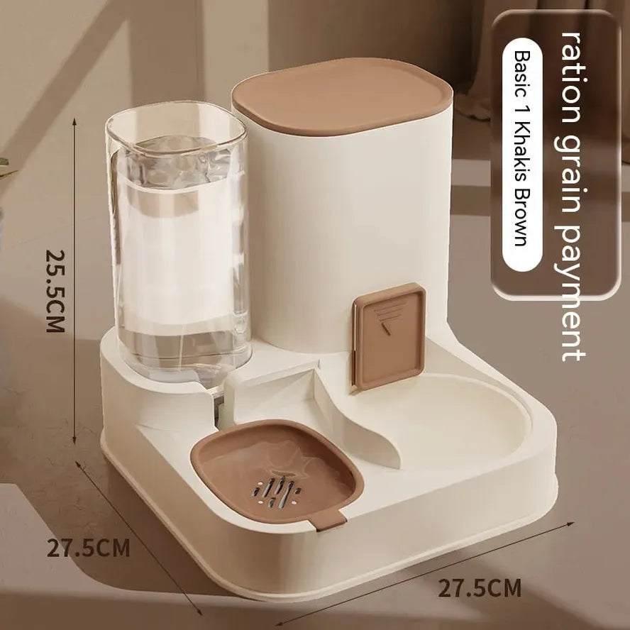 KTX-707795 Automatic Pet Feeder with Smart Control for Dogs and Cats - Dual Food and Water Bowls