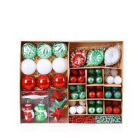 HKM-707795 Creative Christmas Tree Pendant Ornament Set - 90 Unique Decorative Balls in Box