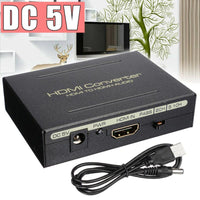HKM-707923 HDMI to HDMI Audio Separator with Power Management, 1080P Resolution, Compact Design