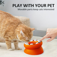 HKM-707987 Elevated Slow Feed Cat Bowl With Interactive Puzzle Design for Dry Food and Snacks