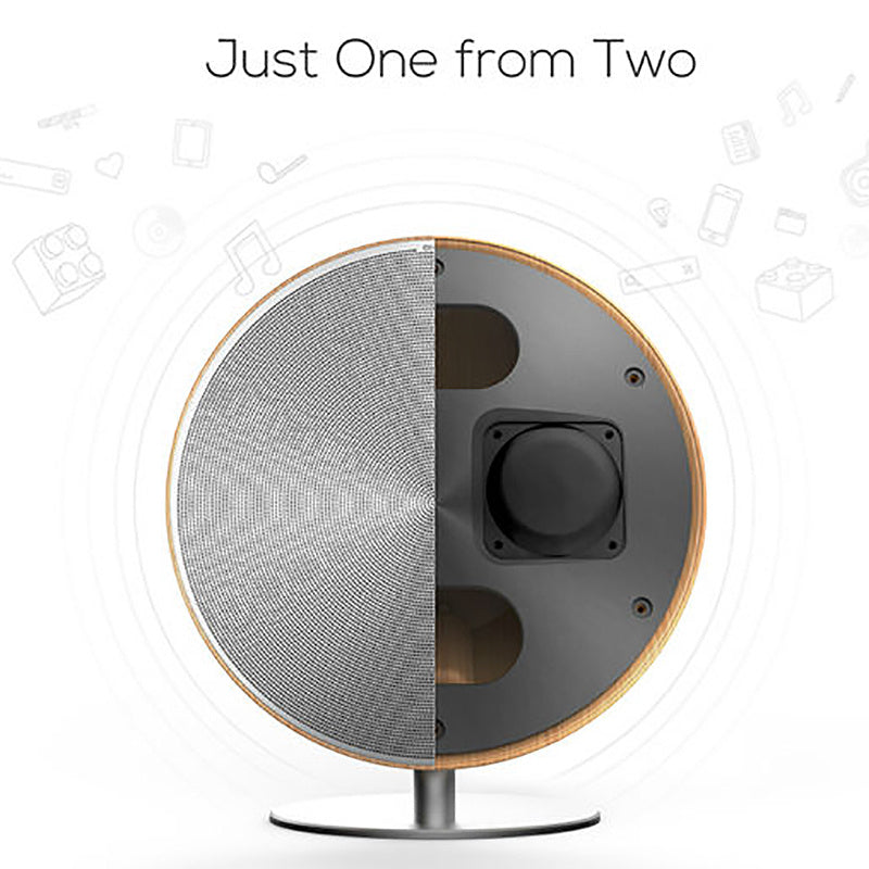 HKM-708051 Wooden Bluetooth 4.2 Wireless Subwoofer Speaker with USB Connection, 2x3W Output Power