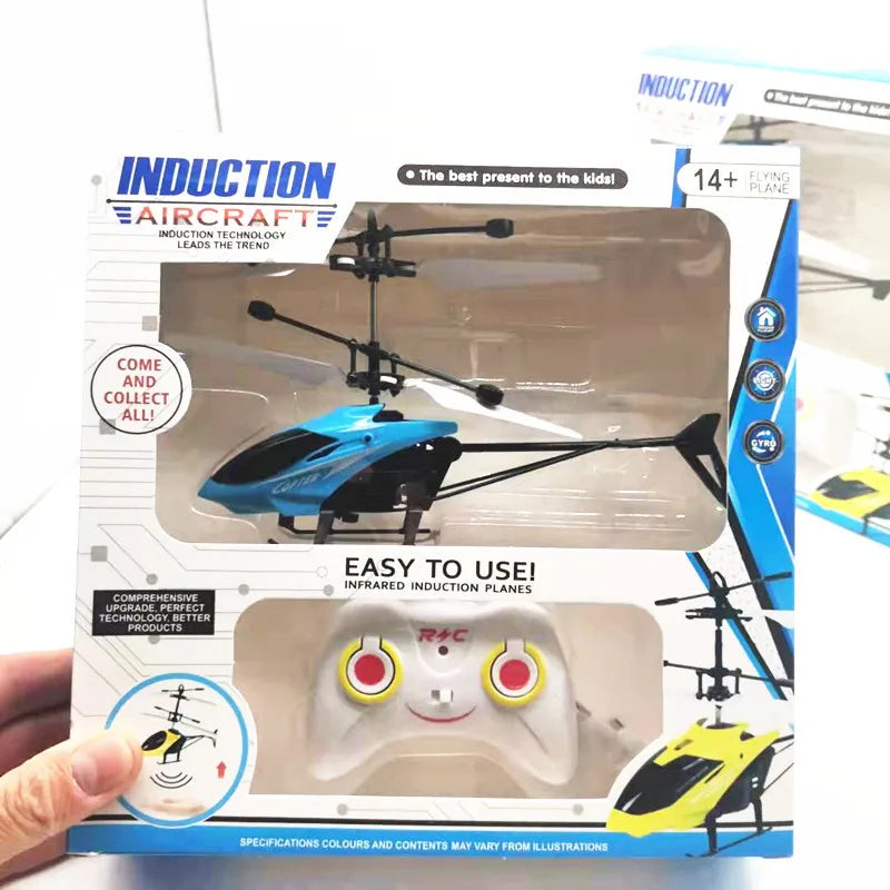 HKM-708179 2.4G RC Helicopter with Hover Function and Emergency Stop - 2 Channel Remote Control Indoor/Outdoor Toy for Kids