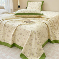 HKM-708179 Floral Pattern Pure Cotton Bed Sheet for Single Beds - Various Sizes Available