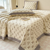 HKM-708179 Floral Pattern Pure Cotton Bed Sheet for Single Beds - Various Sizes Available