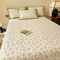 HKM-708179 Floral Pattern Pure Cotton Bed Sheet for Single Beds - Various Sizes Available