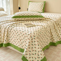 HKM-708179 Floral Pattern Pure Cotton Bed Sheet for Single Beds - Various Sizes Available