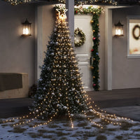 HKM-708307 Warm White LED Christmas Tree Lights with 320 Lights, 375 cm Length, 8 Lighting Modes