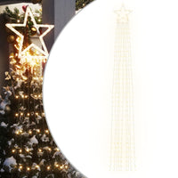 HKM-708307 Warm White LED Christmas Tree Lights with 320 Lights, 375 cm Length, 8 Lighting Modes