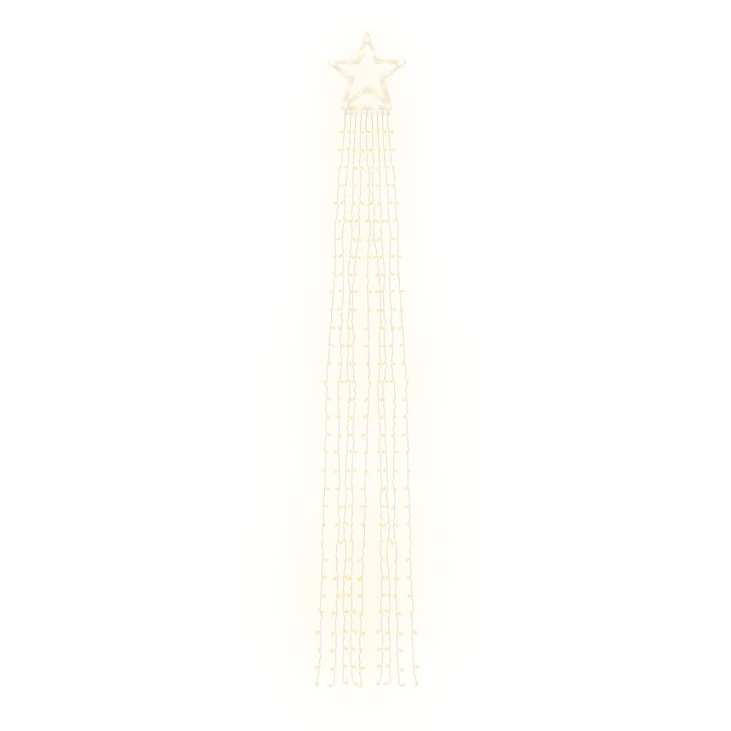 HKM-708307 Warm White LED Christmas Tree Lights with 320 Lights, 375 cm Length, 8 Lighting Modes