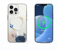 HKM-708435 Transparent Magnetic Mobile Phone Case for iPhone Models with Wireless Charging Compatibility