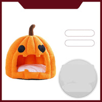 HKM-708627 Cozy Semi-Enclosed Removable Nest for Cats in Soft Crystal Velvet and PP Cotton