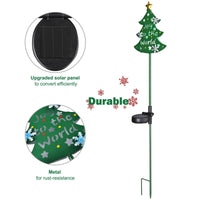 HKM-708627 Solar Christmas Tree Stake Lights with Snowflake Design - Decorative Garden Lighting for Holiday Celebrations