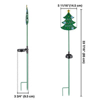 HKM-708627 Solar Christmas Tree Stake Lights with Snowflake Design - Decorative Garden Lighting for Holiday Celebrations