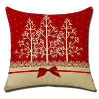 HKM-708883 Christmas Cushion Cover - Cotton and Linen Holiday Pillowcase, 45x45cm, 3D PP Cotton Filling