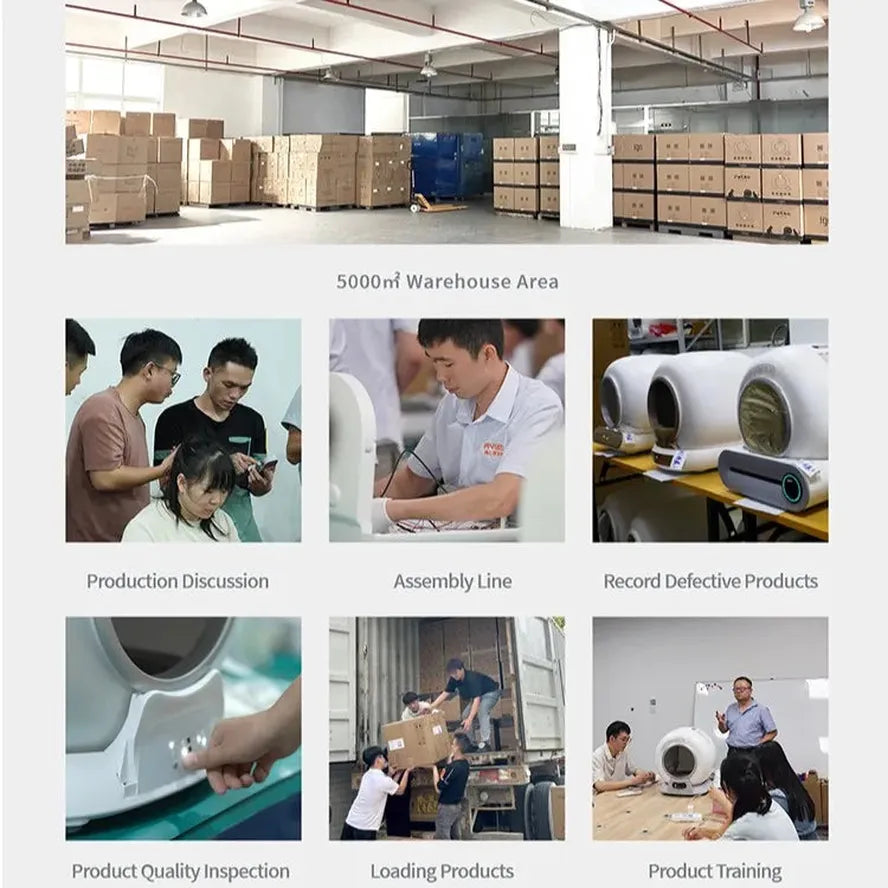 KTX-708947 Automatic Self-Cleaning Cat Litter Box with 65L Capacity and Smart WiFi Features for Multiple Cats