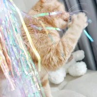 HKM-708947 Plush Love Tassel Funny Cat Stick Toy