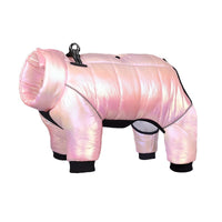 HKM-709203 Warm Waterproof Dog Down Jacket for Small Dogs - Cotton Two-Leg Design for Winter Comfort