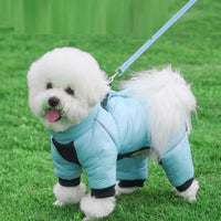 HKM-709203 Warm Waterproof Dog Down Jacket for Small Dogs - Cotton Two-Leg Design for Winter Comfort