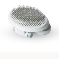 HKM-709267 Self-Cleaning Pet Wire Brush in White, Pink, and Blue - Plastic Comb Brush