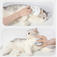 HKM-709267 Self-Cleaning Pet Wire Brush in White, Pink, and Blue - Plastic Comb Brush