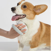 HKM-709267 Self-Cleaning Pet Wire Brush in White, Pink, and Blue - Plastic Comb Brush
