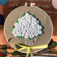HKM-709331 Handmade Embroidery Kit with 15cm Frame - Moon Goddess, Cute Princess, Flower Fairy, Forest Princess, Earth Girl, Pure Rose, Miles Peach Blossom, Flower Cluster Designs