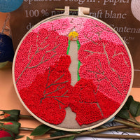 HKM-709331 Handmade Embroidery Kit with 15cm Frame - Moon Goddess, Cute Princess, Flower Fairy, Forest Princess, Earth Girl, Pure Rose, Miles Peach Blossom, Flower Cluster Designs