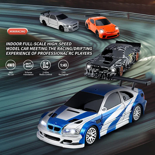 HKM-709331 Mini 1:43 Electric Remote Control Drift Car with Gyro Light for Indoor and Outdoor Fun