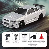 HKM-709331 Mini 1:43 Electric Remote Control Drift Car with Gyro Light for Indoor and Outdoor Fun