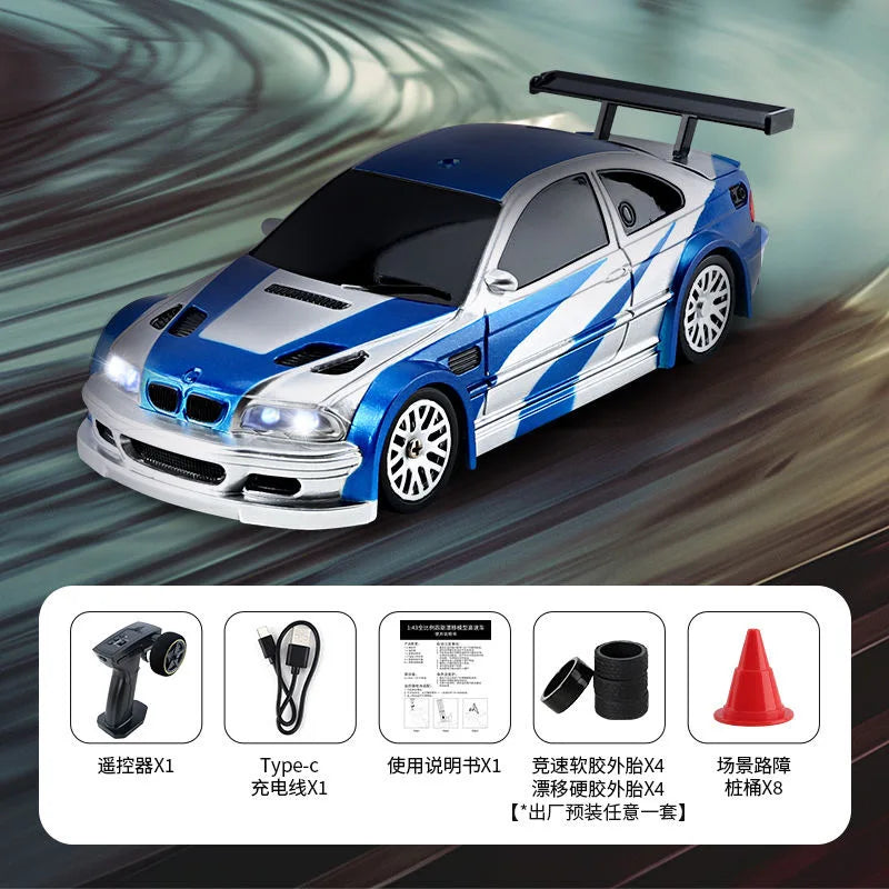 HKM-709331 Mini 1:43 Electric Remote Control Drift Car with Gyro Light for Indoor and Outdoor Fun