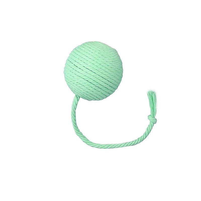 HKM-709523 Interactive Cat Toy Ball with Rope and Built-in Bell for Kittens