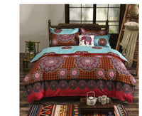 HKM-709651 Four-Piece Printed Polyester Bedding Set with Various Sizes and Pillowcase Options