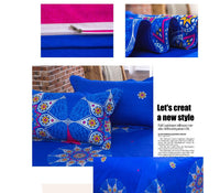 HKM-709651 Four-Piece Printed Polyester Bedding Set with Various Sizes and Pillowcase Options