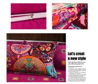 HKM-709651 Four-Piece Printed Polyester Bedding Set with Various Sizes and Pillowcase Options