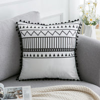 HKM-709715 Retro Geometric Abstract Velvet Pillowcase for Stylish Home Decor