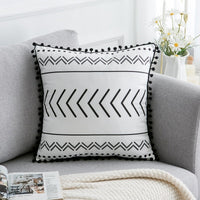 HKM-709715 Retro Geometric Abstract Velvet Pillowcase for Stylish Home Decor