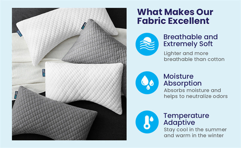 HKM-709779 Memory Foam Pillow for Home and Travel – Available in Multiple Sizes