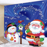 HKM-709779 Polyester Christmas Wall Blanket - Simple Modern Rectangle Design, Hand Washable