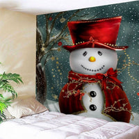 HKM-709779 Polyester Christmas Wall Blanket - Simple Modern Rectangle Design, Hand Washable