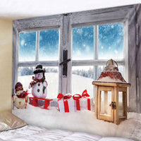 HKM-709779 Polyester Christmas Wall Blanket - Simple Modern Rectangle Design, Hand Washable