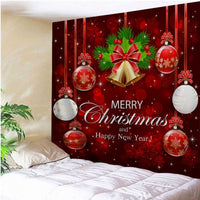 HKM-709779 Polyester Christmas Wall Blanket - Simple Modern Rectangle Design, Hand Washable