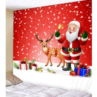 HKM-709779 Polyester Christmas Wall Blanket - Simple Modern Rectangle Design, Hand Washable
