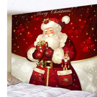 HKM-709779 Polyester Christmas Wall Blanket - Simple Modern Rectangle Design, Hand Washable
