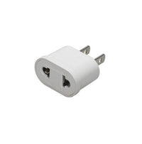 HKM-709843 USA to EU Travel Adapter - White Plug Converter with Dual Round Pin Output