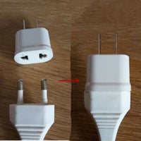 HKM-709843 USA to EU Travel Adapter - White Plug Converter with Dual Round Pin Output