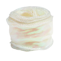 HKM-710163 Colorful Fishtail Organza Yarn Wave Edge Lace Ribbons - 5 Yards x 4 cm for DIY Bouquets and Gift Packaging